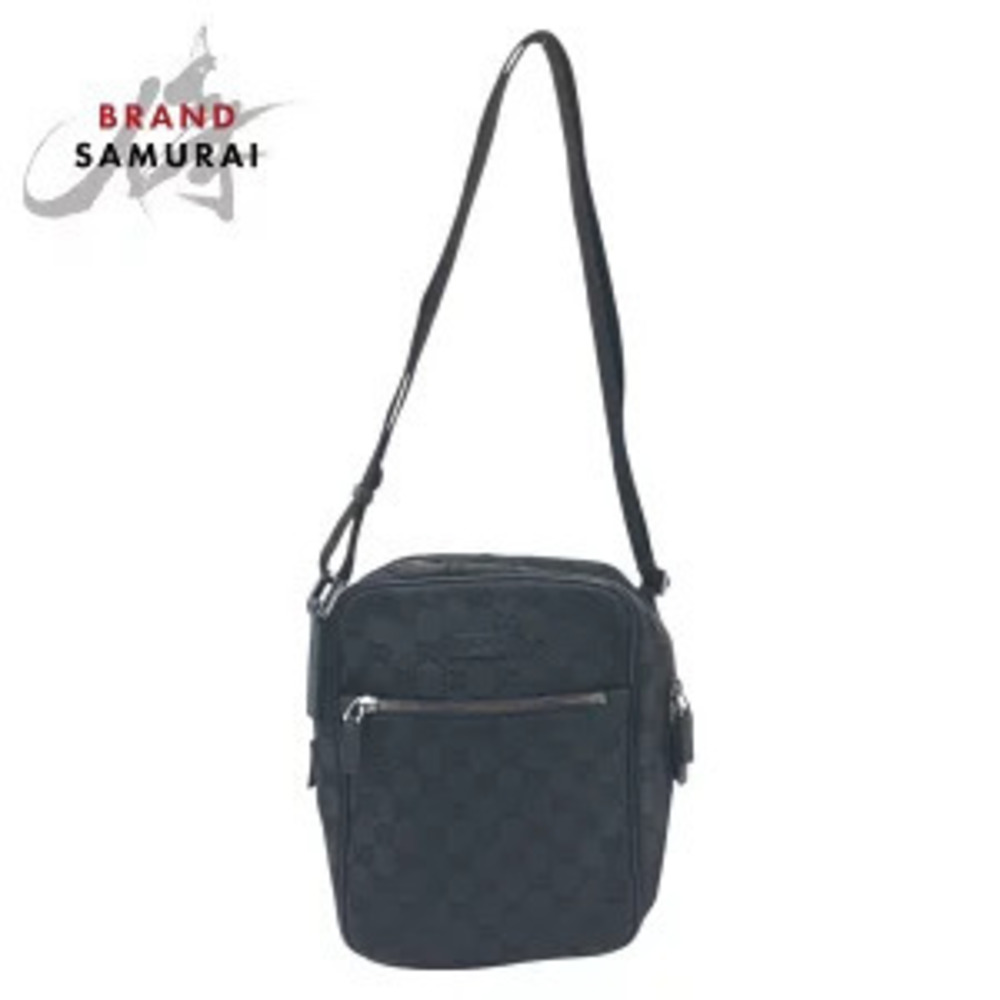 Gucci GG black canvas shoulder bag